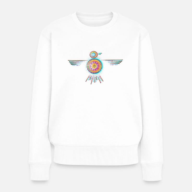 Oiseau coloré - Pull Premium bio Femme - blanc