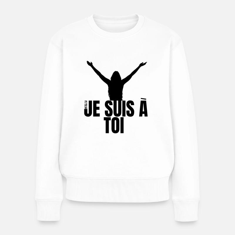Je suis à toi - Ps/119:94 (Femme/modèle noir) - Pull Premium bio Femme - blanc