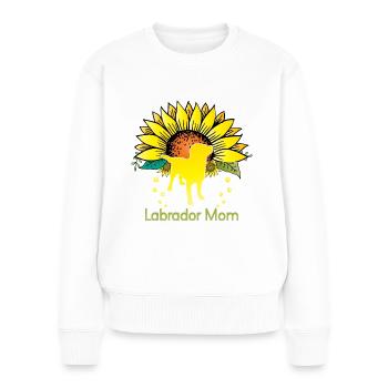 Drôle de maman Labrador - Pull Premium bio Femme - blanc - Devant - Julia (174cm)