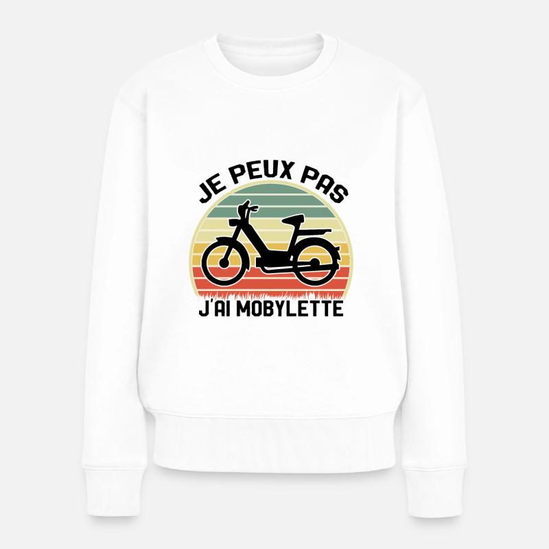 Je Peux Pas J'ai Mobylette Cadeau - Pull Premium bio Femme - blanc