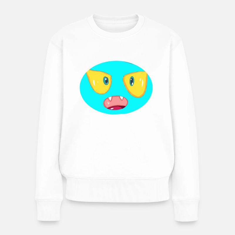 Monster - Frauen Premium Bio Pullover - Weiß