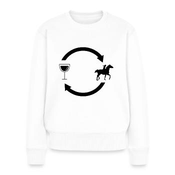 Flèches de chargement de vin et cheval 1 - - Pull Premium bio Femme - blanc - Devant - Julia (174cm)