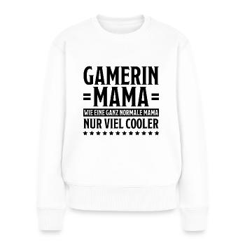 Gamerin Spruch Videospiel Sprüche Gamerin Geschenk - Frauen Premium Bio Pullover - Weiß - Vorne - Julia (174cm)