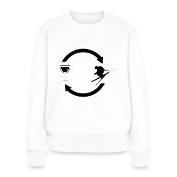 Wine load arrows and skiing - - Women's Premium Organic Jumper - white - Front - Julia (174cm)