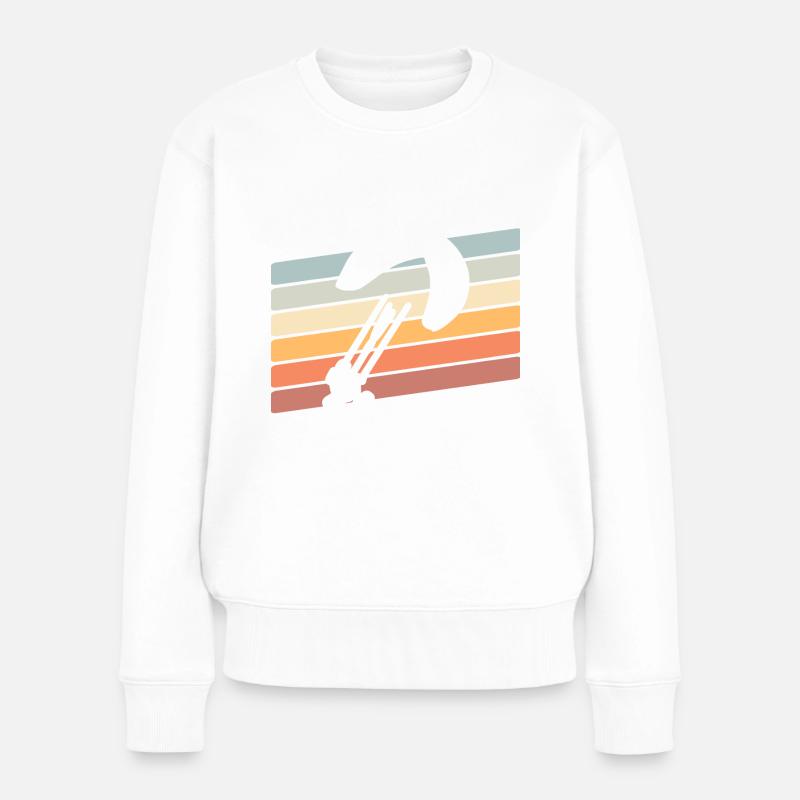 Kitesurfer Kiteboard Kitesurfen Kitesurf - Frauen Premium Bio Pullover - Weiß