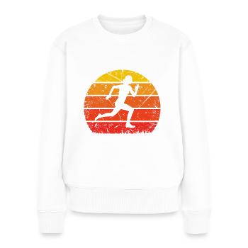 Vintage Sun and Running 1 - - Women's Premium Organic Jumper - white - Front - Julia (174cm)