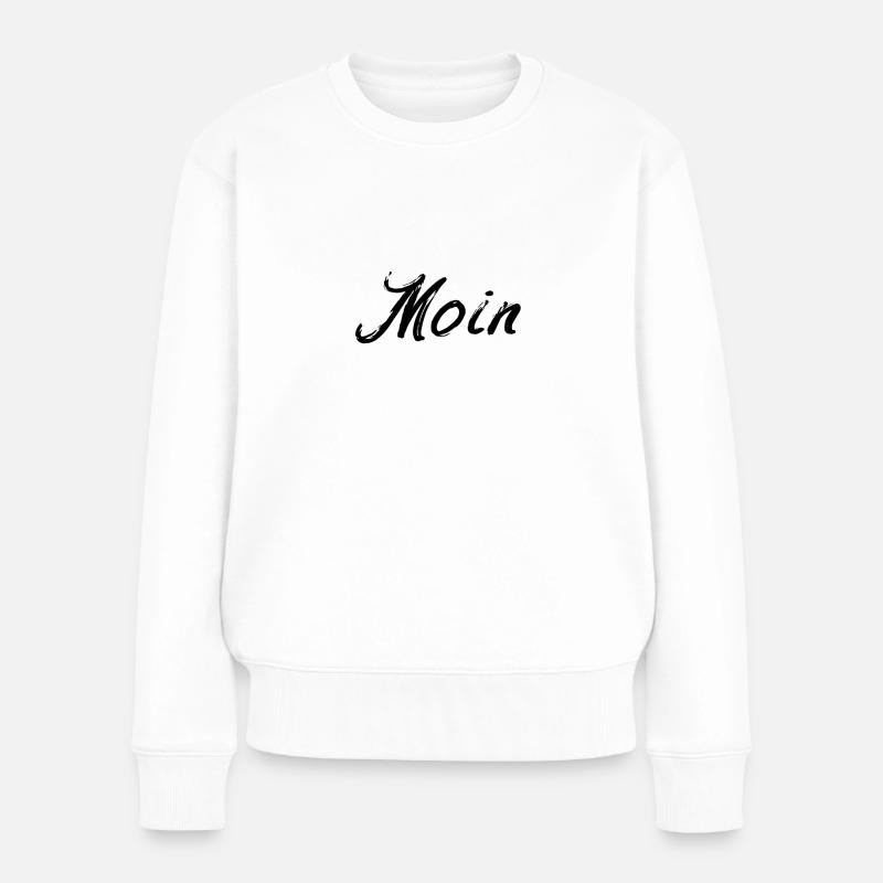 Moin - Frauen Premium Bio Pullover - Weiß