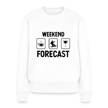 Weekend Forecast 1 - - Women's Premium Organic Jumper - white - Front - Julia (174cm)