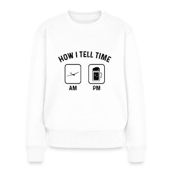Comment dire l’heure sur PM 2 - (2) - Pull Premium bio Femme - blanc - Devant - Julia (174cm)