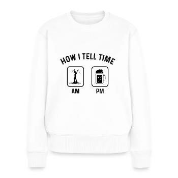 Comment dire l’heure sur PM 1 - (2) - Pull Premium bio Femme - blanc - Devant - Julia (174cm)