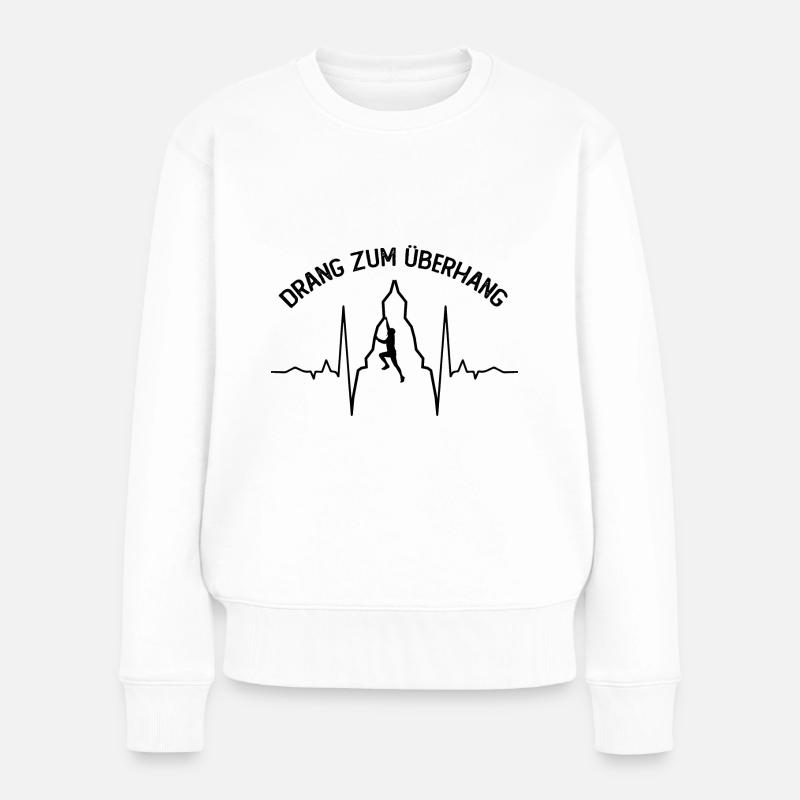 Drang zum Überhang - - Frauen Premium Bio Pullover - Weiß