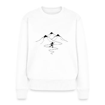 Mountain path curves and runs - - Women's Premium Organic Jumper - white - Front - Julia (174cm)