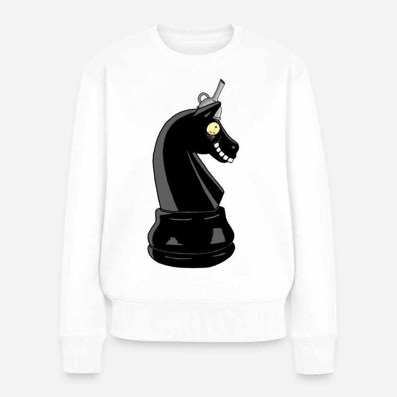 Le cavalier fou - Pull Premium bio Femme - blanc