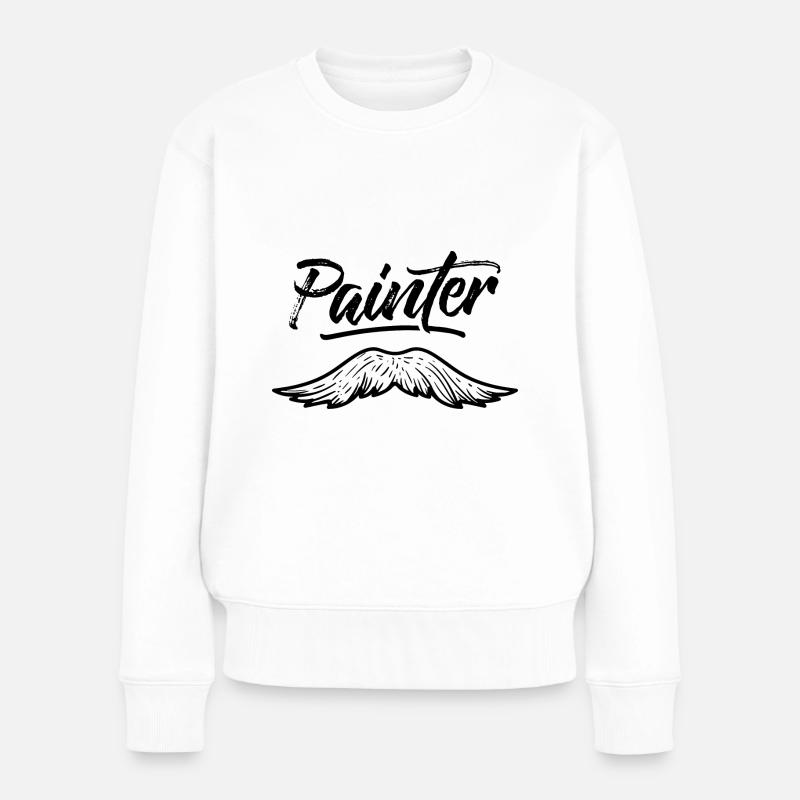 Maler Lackierer Malen Beruf Malerbetrieb - Frauen Premium Bio Pullover - Weiß
