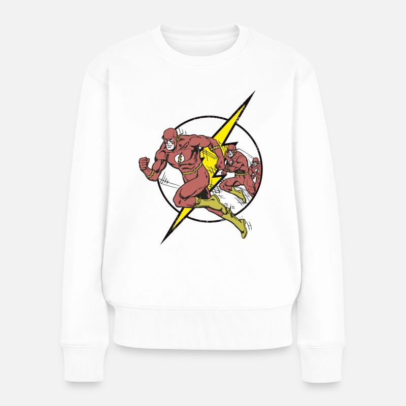 DC Comics Originals The Flash Rennt - Frauen Premium Bio Pullover - Weiß