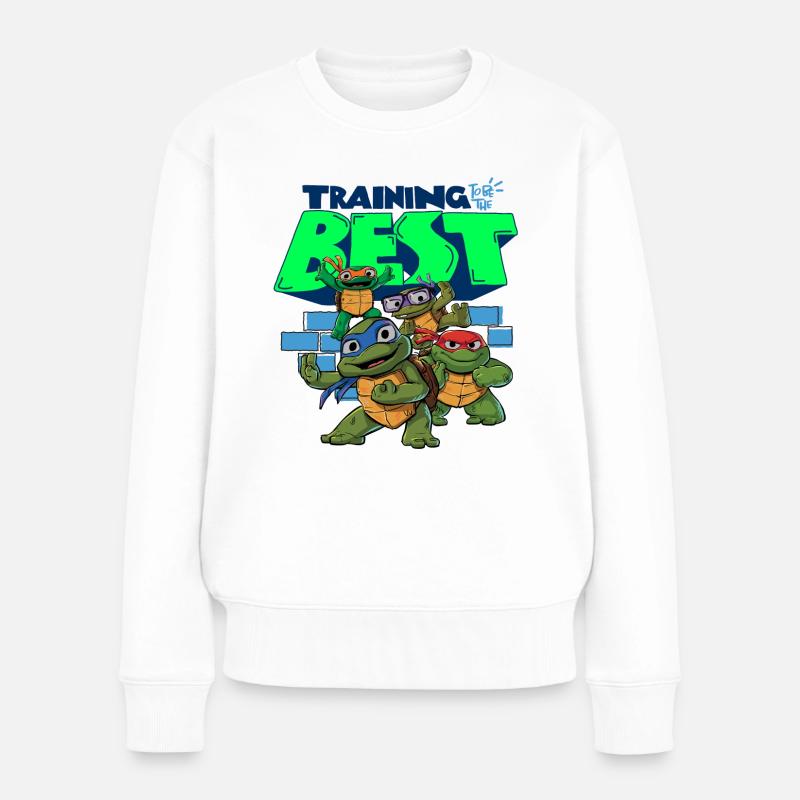 TMNT Mutant Mayhem Training To Be The Best - Pull Premium bio Femme - blanc