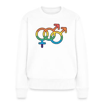 Bi Male Spirit - Frauen Premium Bio Pullover - Weiß - Vorne - Julia (174cm)