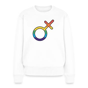 Trans Male Pride - Frauen Premium Bio Pullover - Weiß - Vorne - Julia (174cm)