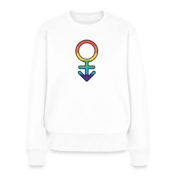 Andro Femme Essence - Frauen Premium Bio Pullover - Weiß - Vorne - Julia (174cm)