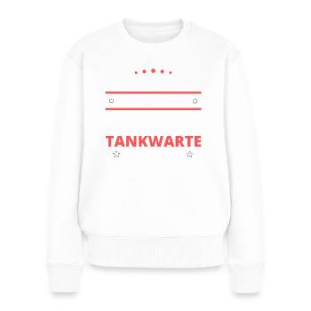 Cadeau de pompiste - deux types de... Concevoir - Pull Premium bio Femme - blanc - Devant - Julia (174cm)