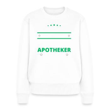 Cadeau d’apothicaire - Deux types de... Concevoir - Pull Premium bio Femme - blanc - Devant - Julia (174cm)