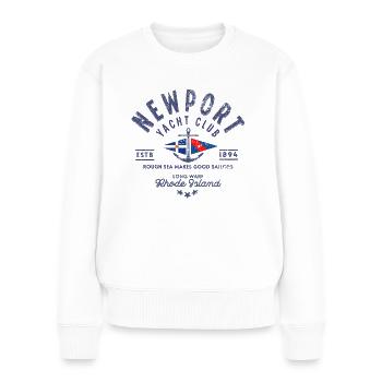 Newport Yacht Club Rhode Island blc 1 - Frauen Premium Bio Pullover - Weiß - Vorne - Julia (174cm)