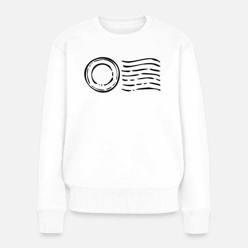Postmark post stamp Cachet de la poste - Women's Premium Organic Jumper - white