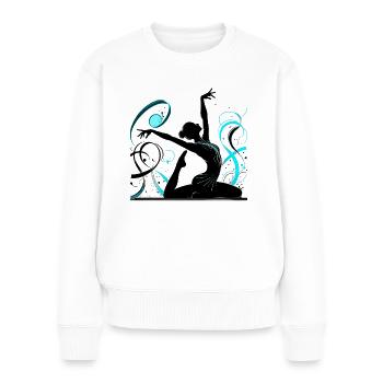Dance - Frauen Premium Bio Pullover - Weiß - Vorne - Julia (174cm)