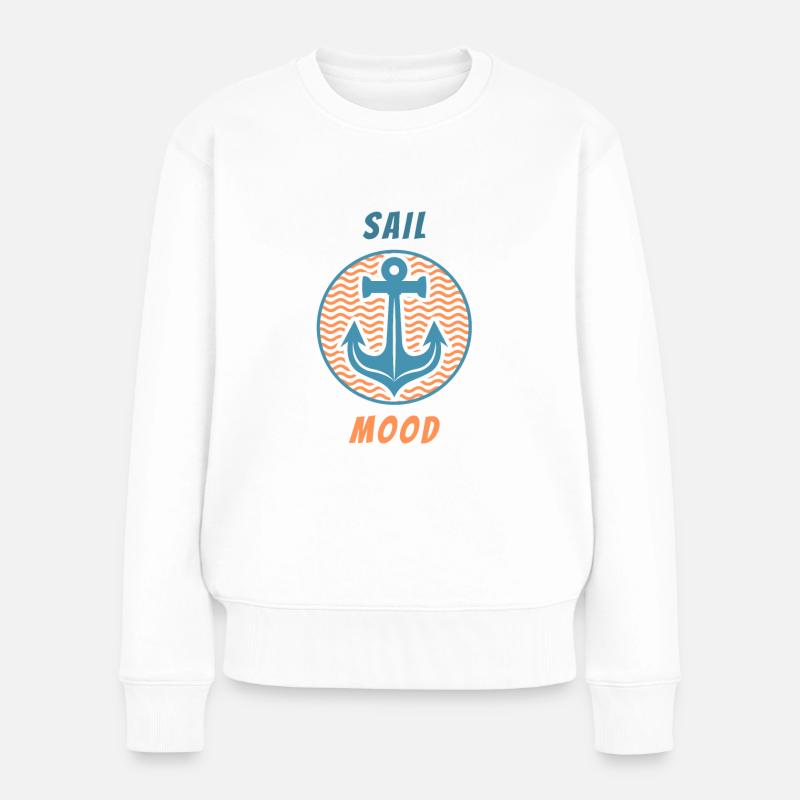 Sail-Mood - Pull Premium bio Femme - blanc