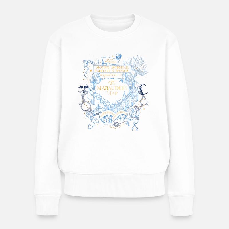 Harry Potter Carte du Maraudeur - Pull Premium bio Femme - blanc