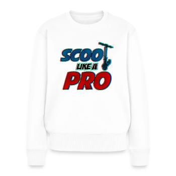 Scoot comme un Pro! Cadeau cool pour les scooters cascadeurs - Pull Premium bio Femme - blanc - Devant - Julia (174cm)
