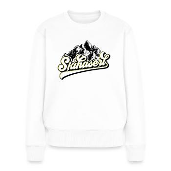 Farben änderbar | Skihaserl - Frauen Premium Bio Pullover - Weiß - Vorne - Julia (174cm)