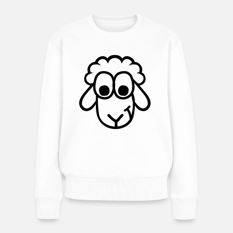 Schaf - Frauen Premium Bio Pullover - Weiß