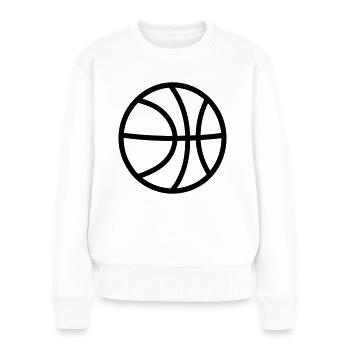 Ballon de basket - Pull Premium bio Femme - blanc - Devant - Julia (174cm)