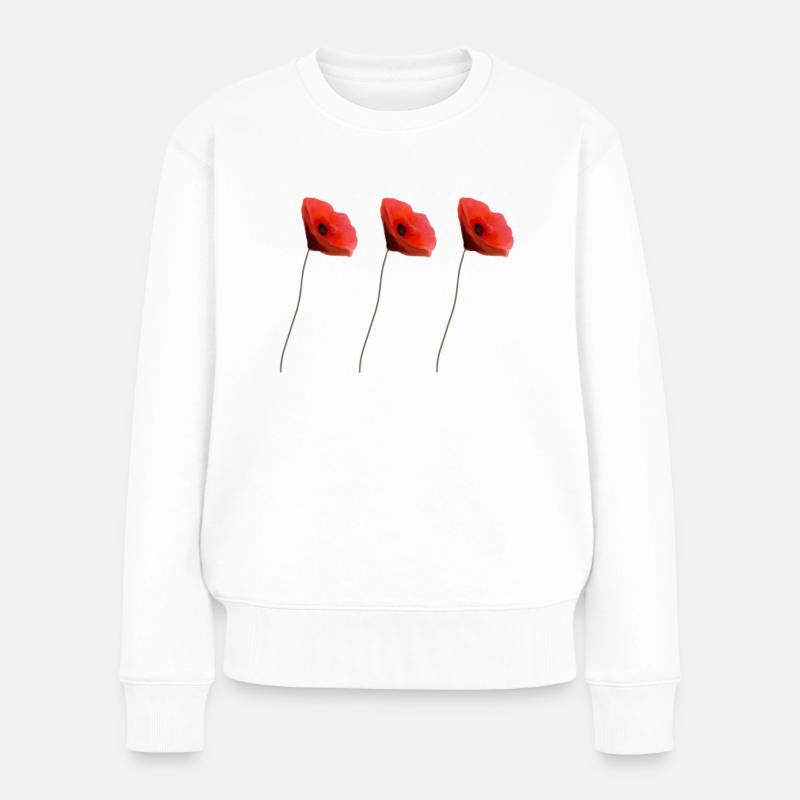 coquelicot - Pull Premium bio Femme - blanc
