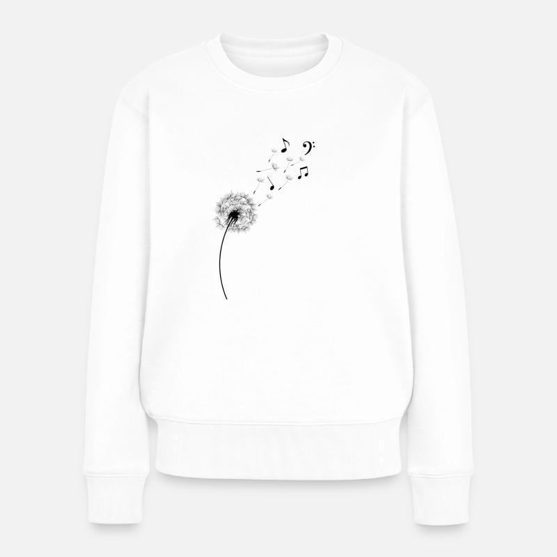 Partitions de pissenlit pissenlit arc-en-ciel - Pull Premium bio Femme - blanc