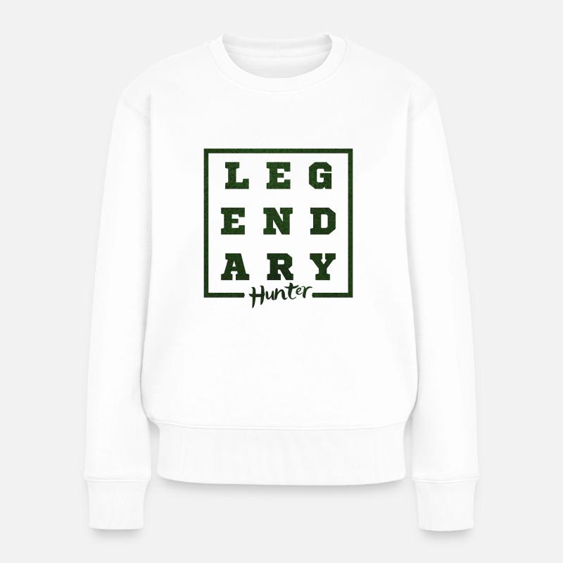 Legendärer Jäger (Legendary Hunter) - Frauen Premium Bio Pullover - Weiß