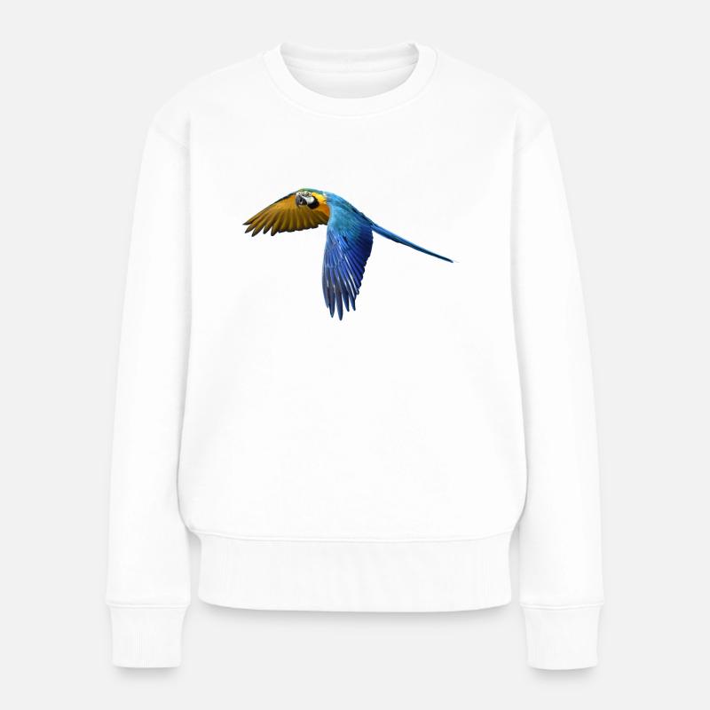 perroquet perroquet oiseau vogel2 - Pull Premium bio Femme - blanc