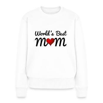 Die beste Mutter der Welt - Frauen Premium Bio Pullover - Weiß - Vorne - Julia (174cm)