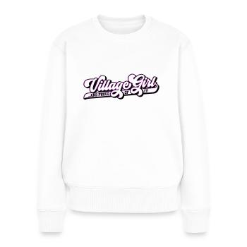 Farben änderbar | Village Girl Dorfmädchen - Frauen Premium Bio Pullover - Weiß - Vorne - Julia (174cm)