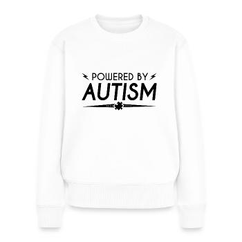 Propulsé par l’autisme - Pull Premium bio Femme - blanc - Devant - Julia (174cm)