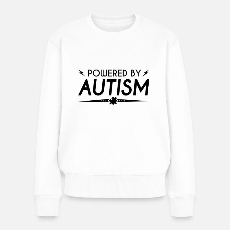 Angetrieben von Autismus - Frauen Premium Bio Pullover - Weiß