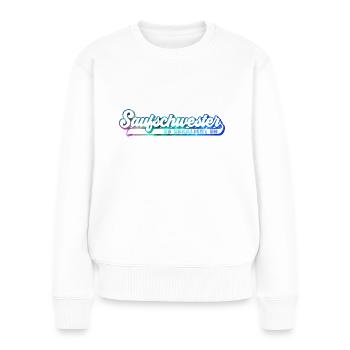 Saufschwester Saufen Sis - Frauen Premium Bio Pullover - Weiß - Vorne - Julia (174cm)