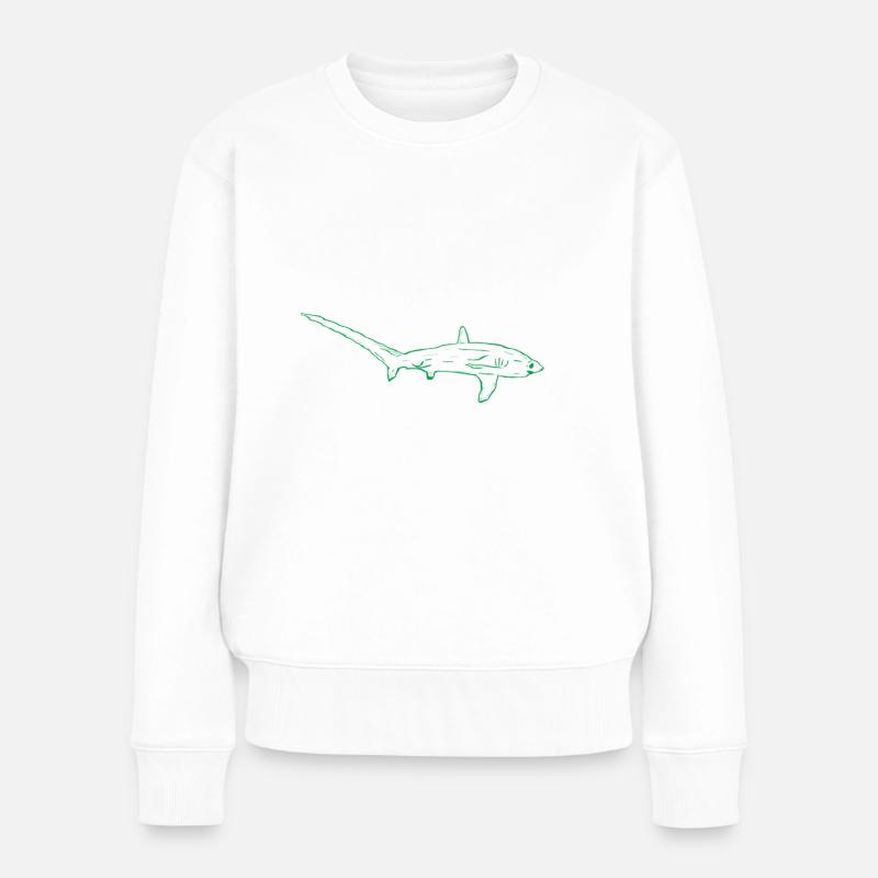 Fuchshai - Frauen Premium Bio Pullover - Weiß
