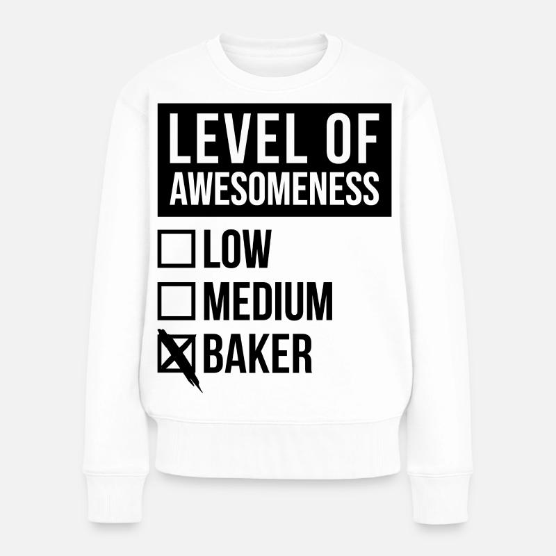 Backen - Frauen Premium Bio Pullover - Weiß