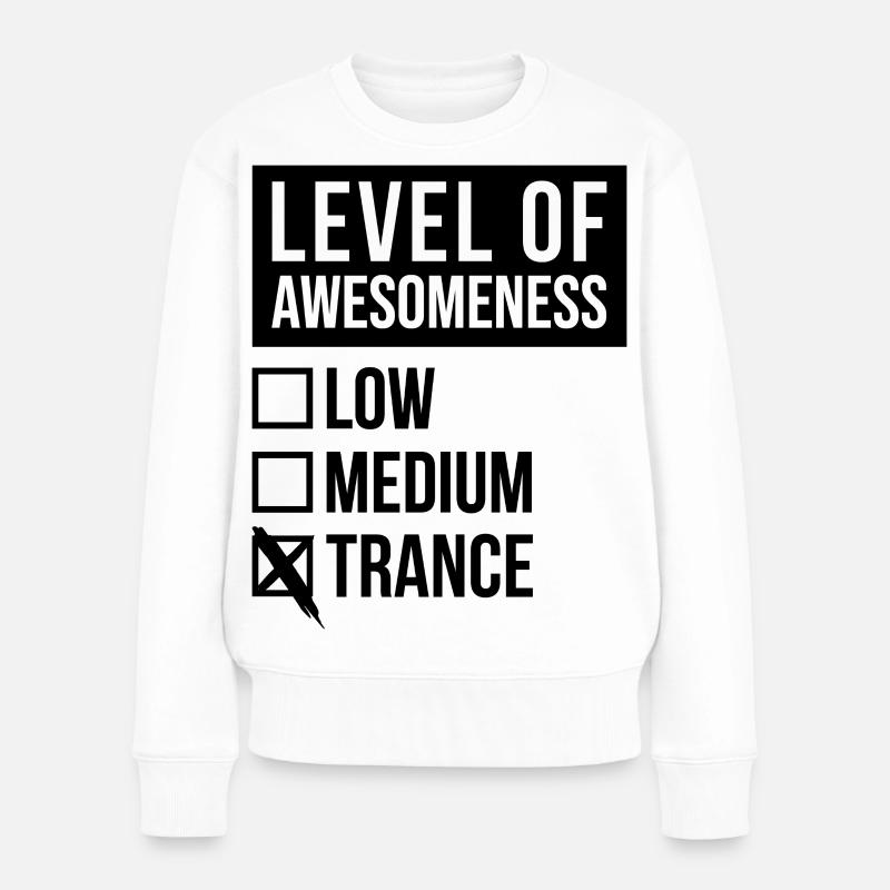 Trance - Frauen Premium Bio Pullover - Weiß
