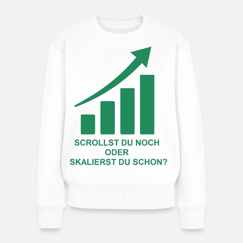 Onlinebusiness Motivation - Frauen Premium Bio Pullover - Weiß