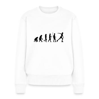 Eiskunstlauf Evolution Eiskunstläufer schwarz - Frauen Premium Bio Pullover - Weiß - Vorne - Julia (174cm)