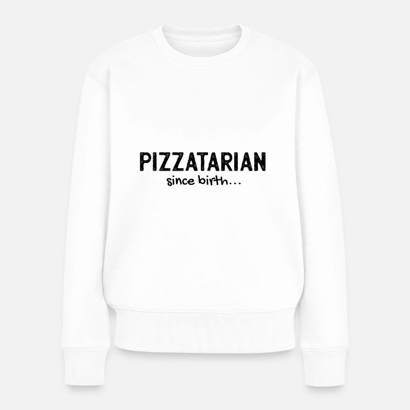 Pizza-Diät - Frauen Premium Bio Pullover - Weiß