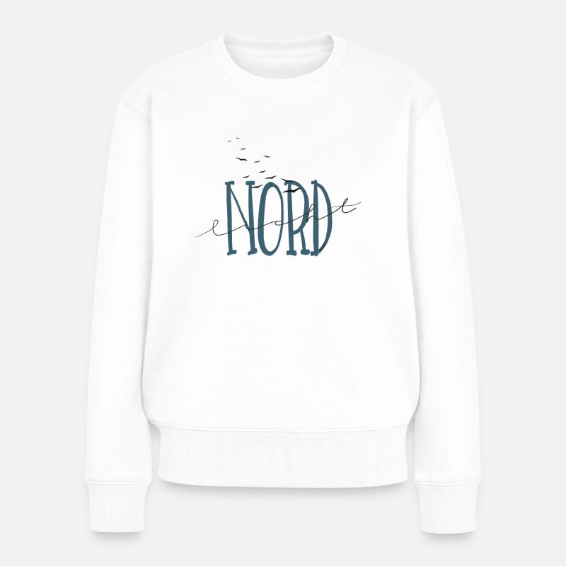 Nordlicht - Frauen Premium Bio Pullover - Weiß
